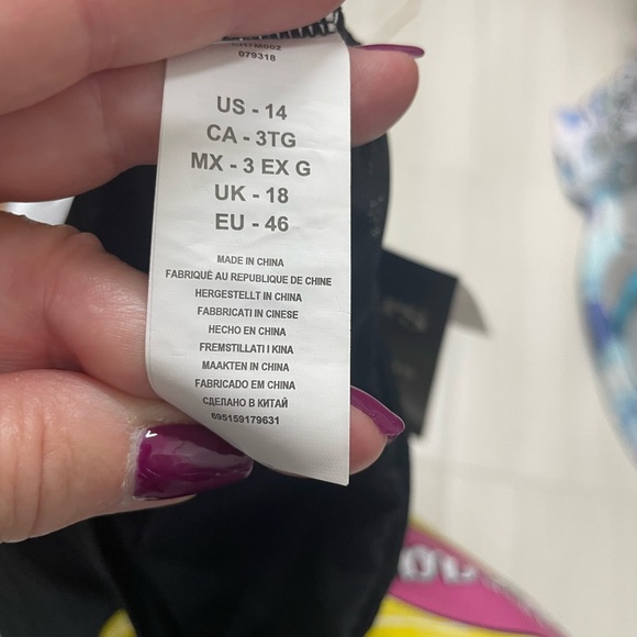 Chaps brand, Size 14, Turquoise, one piece bathing suit - Picture 10 of 10